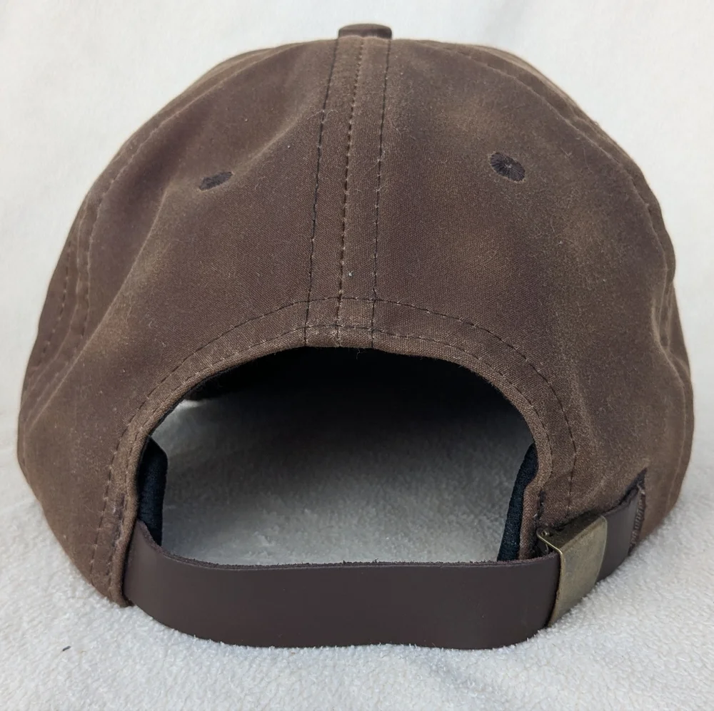 Magnolia Farms Brown Faux Leather Distressed Adjustable Baseball Cap Hat Waco TX - Picture 6 of 12
